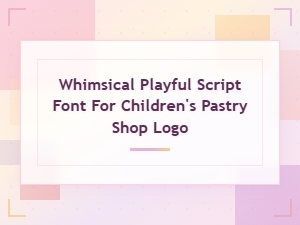 Whimsical Script Fonts for a Children's Pastry Shop Logo